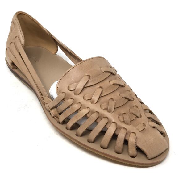 Nisolo Huarache Women's Size 11 Almond Tan Slip-on Comfort Woven Leather Sandals - Picture 1 of 7